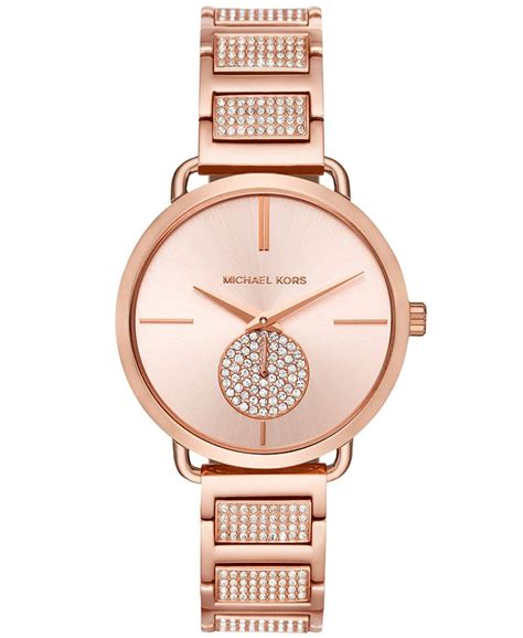 michael kors ladies portia gold-tone stainless steel watch|Michael Kors Women's Portia Rose Gold.